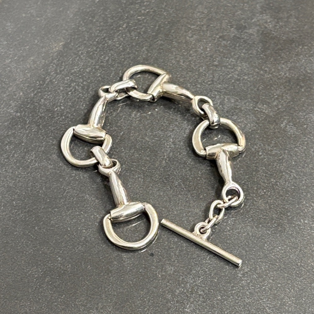 Sterling silver Horse-bit Bracelet heavy, stamped 925 Mexico